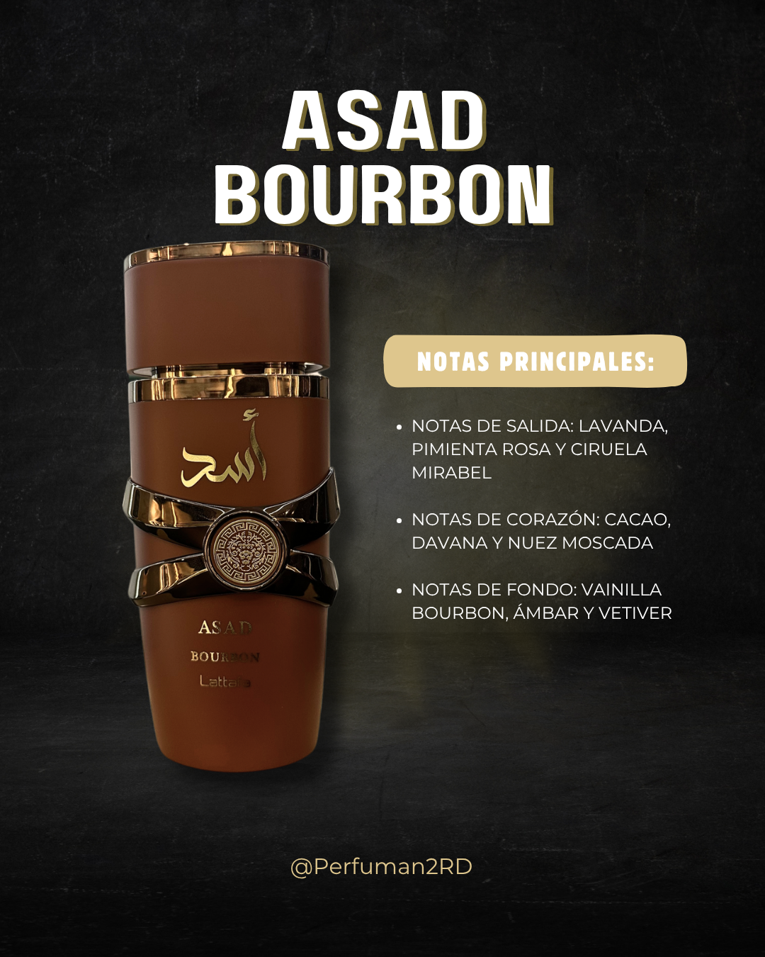 Lattafa Asad Bourbon M EDP 3.4oz