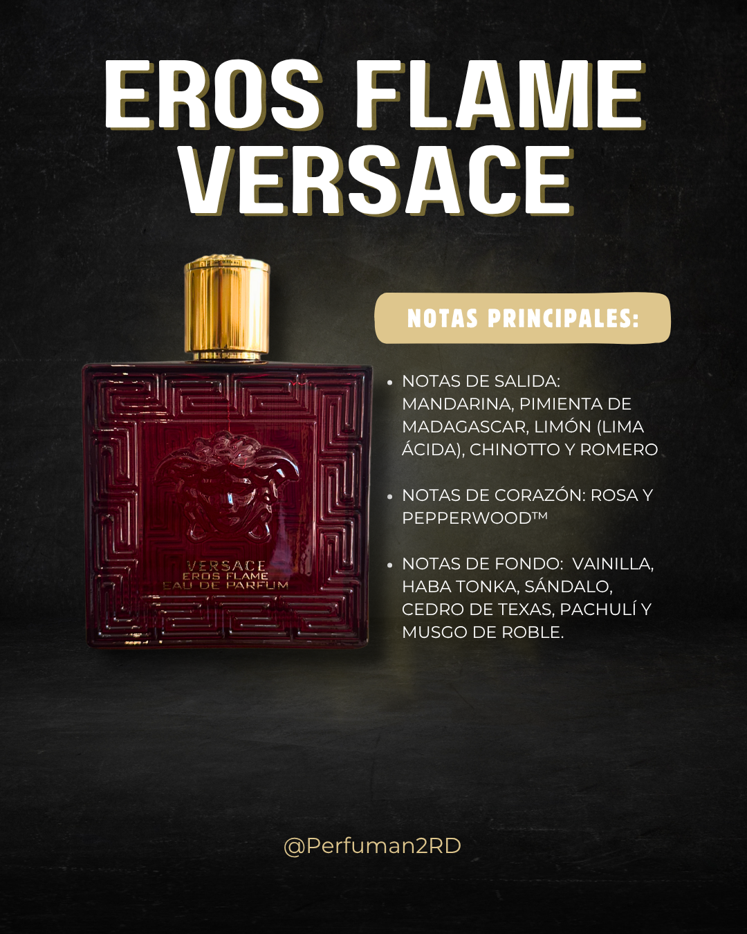 Versace Eros Flame for Men 3.4 oz Eau De Parfum