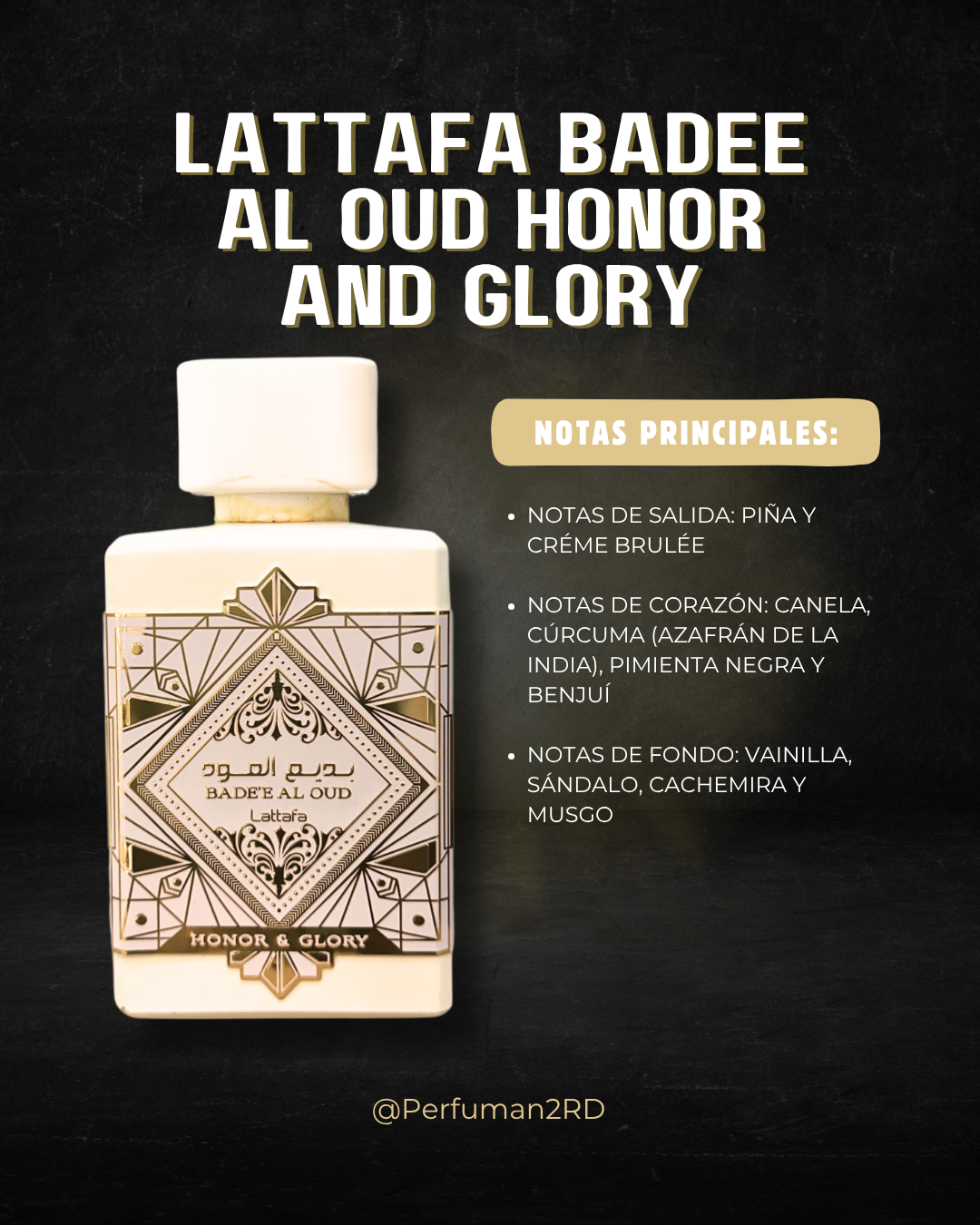 Lattafa Badee Al Oud Honor And Glory U EDP 3.4 oz