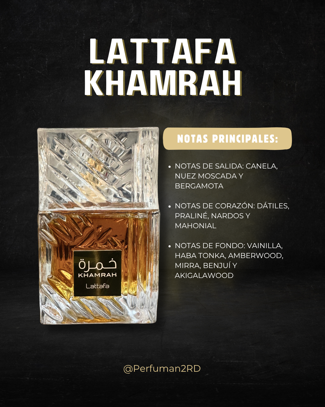 Lattafa Khamrah U EDP 3.4 oz