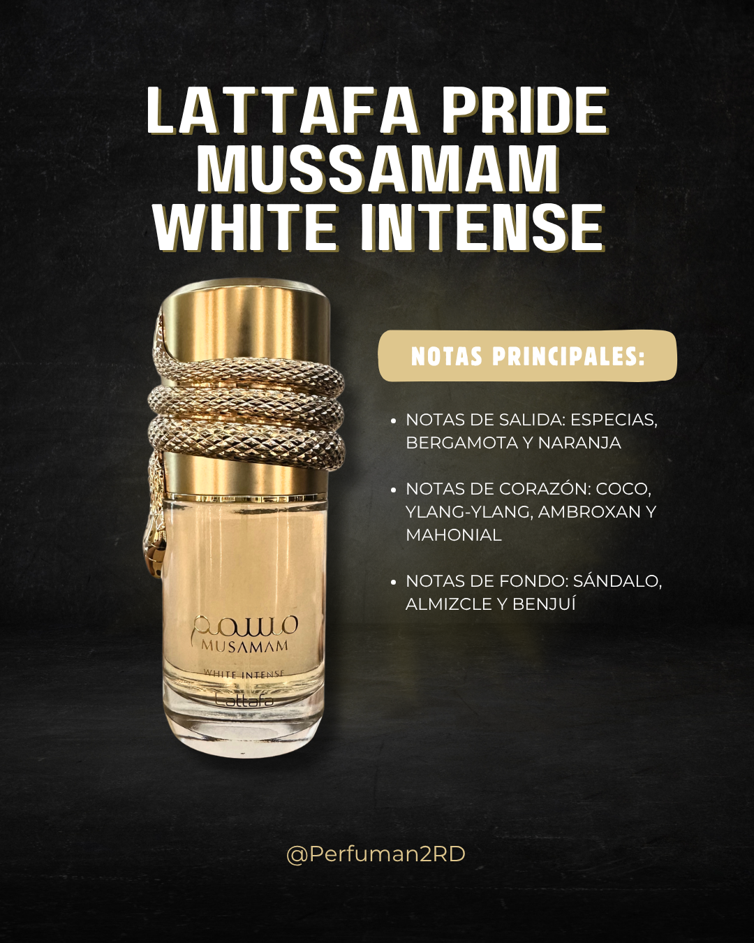 Lattafa Pride Mussamam White IntenseU EDP 3.4 oz