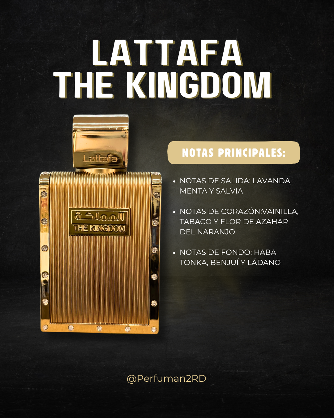 Lattafa The Kingdom M EDP 3.4 oz
