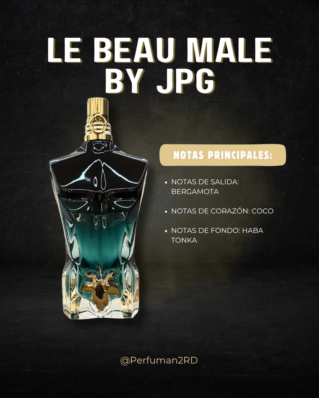 Le Beau Le Parfum by Jean Paul Gaultier for Men 2.5 oz Eau De Parfum