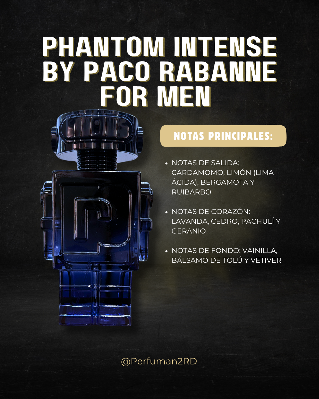 Phantom Intense by Paco Rabanne for Men 3.4 oz