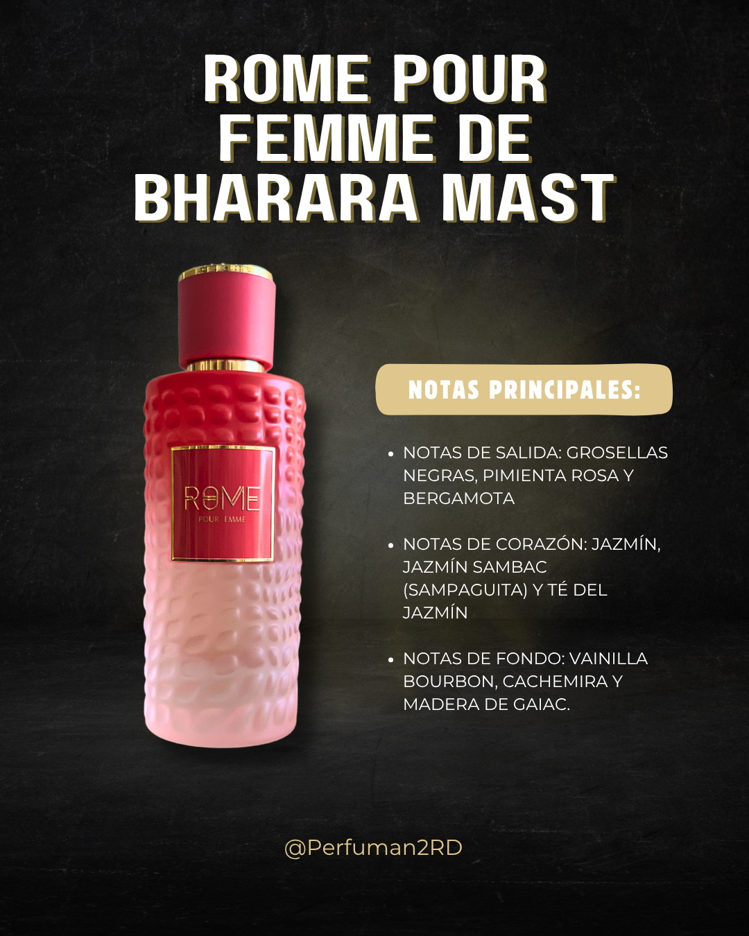 Mast Perfume By Bharara Rome Pour Femme W