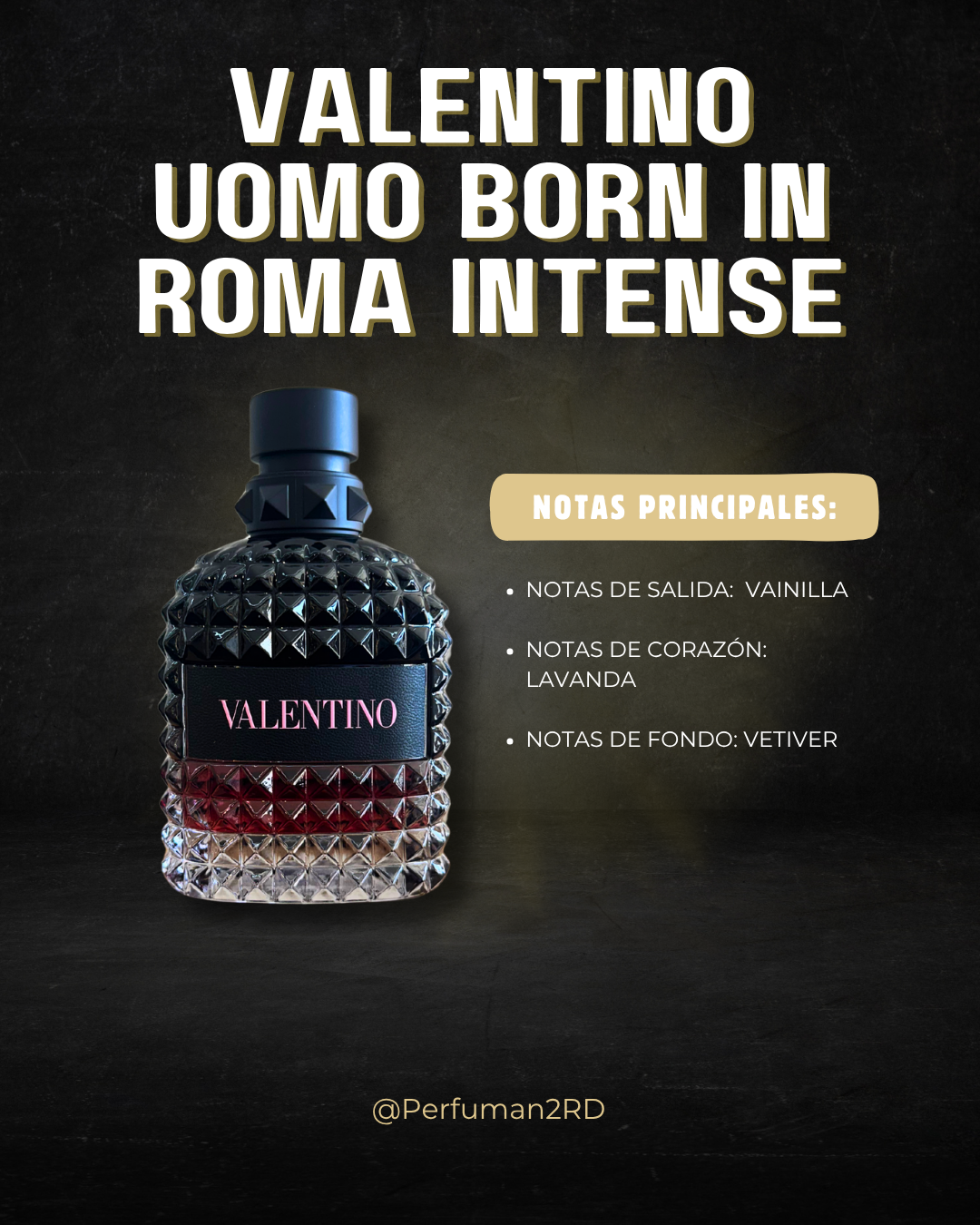 Born in Roma Intense by Valentino for Men 3.4 oz Eau De Parfum