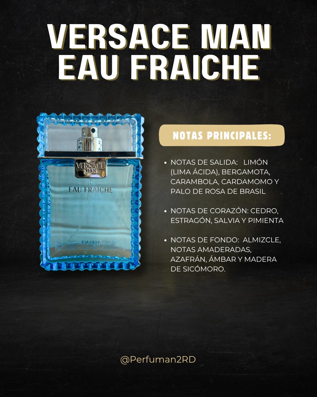 Versace Man Eau Fraiche 3.4 oz Eau De Toilette