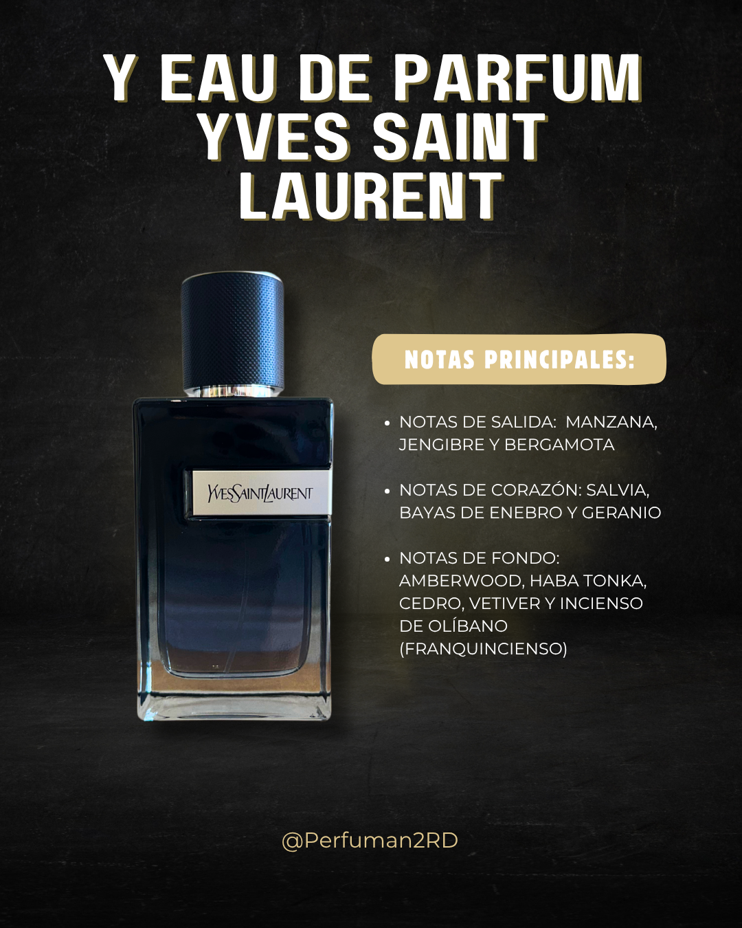 Y by Yves Saint Laurent Intense for Men 3.3 oz Eau De Parfum