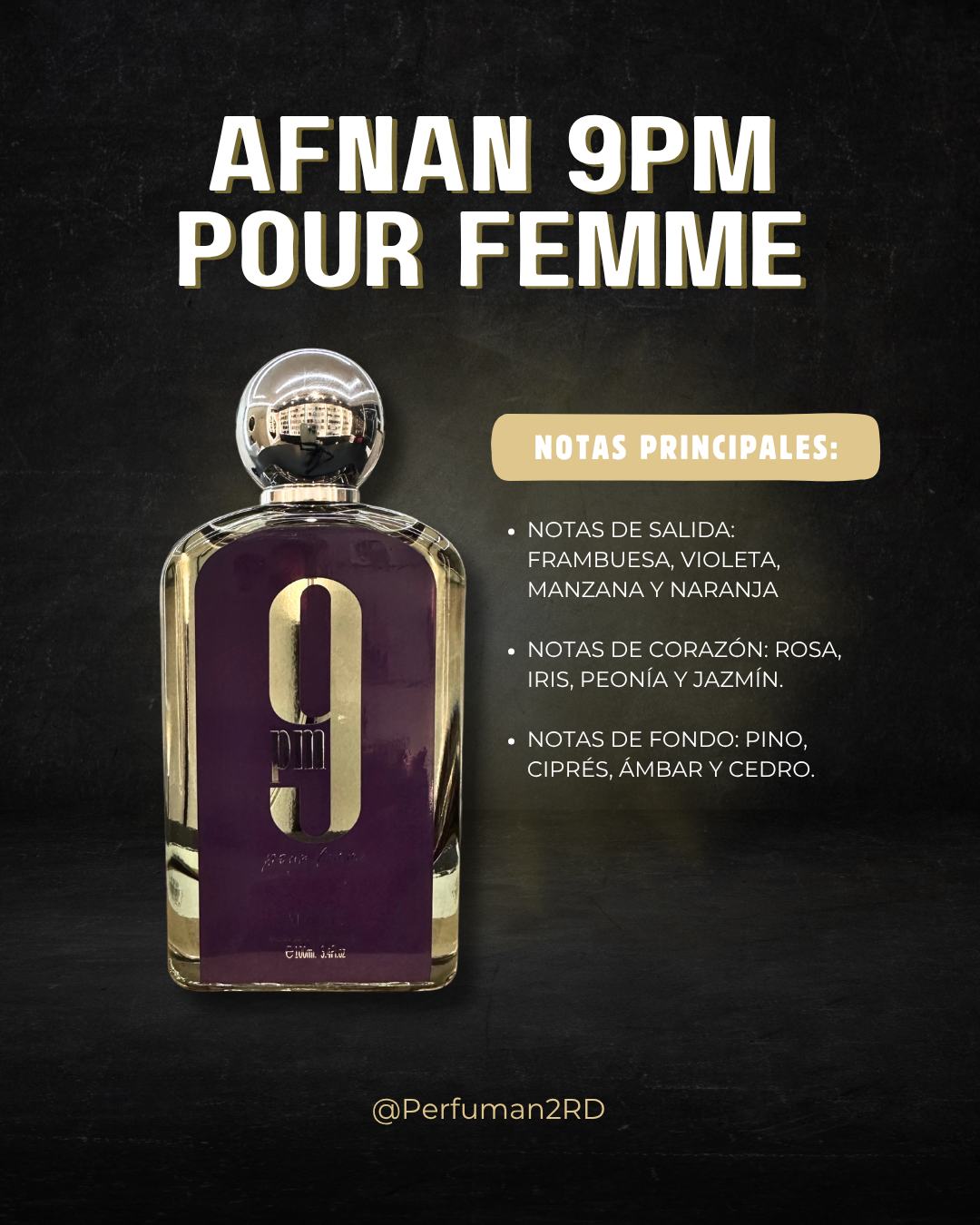 Afnan 9PM Pour Femme 3.4 Morado