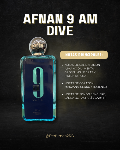 Afnan 9 AM Dive U EDP 3.4 oz