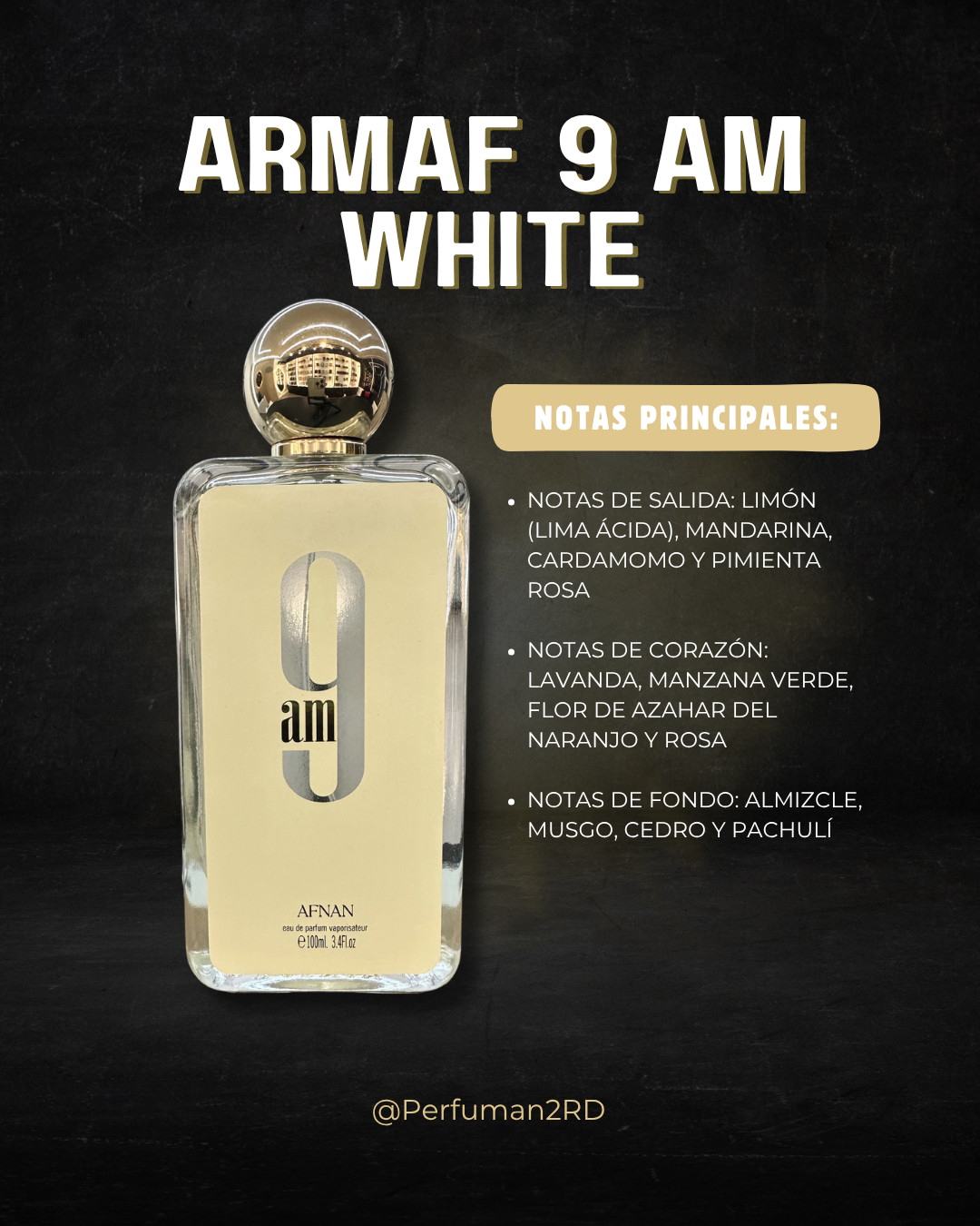 Decants Armaf 9 am White 10ml