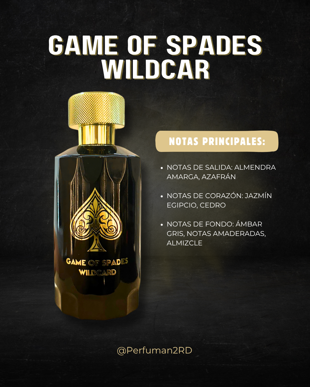 JO MILANO "GAME OF SPADES WILDCARD"  3.4OZ PARFUM