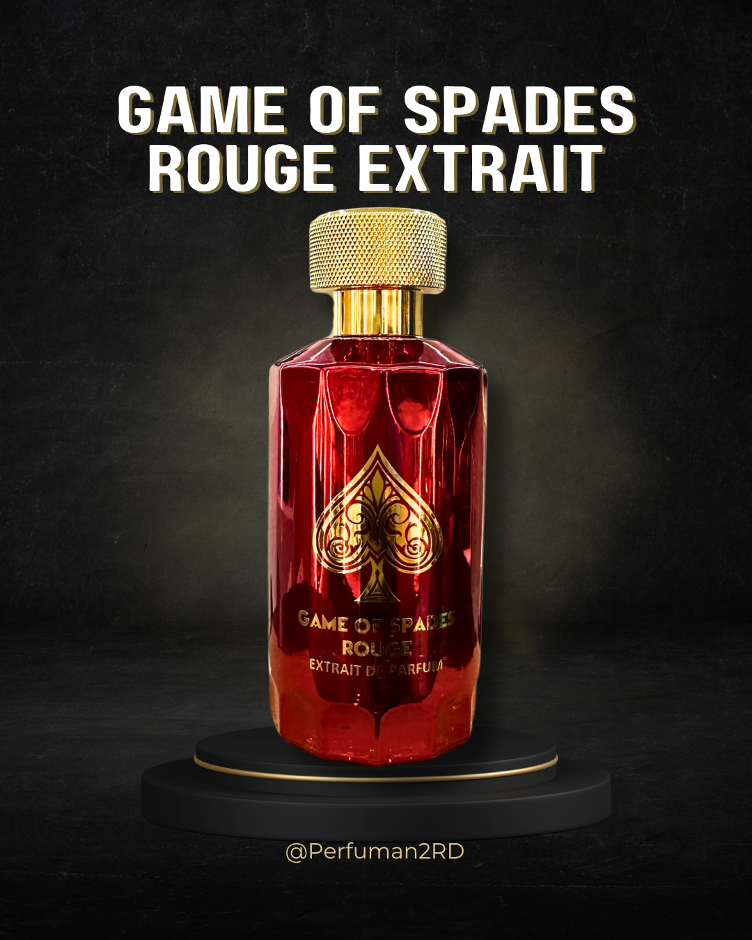JO MILANO "GAME OF SPADES ROUGE EXTRAIT"  3.4OZ PARFUM UNISEX