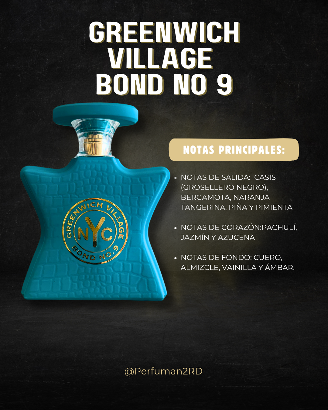 BOND NO 9 GREENWICH VILLAGE 3.3 oz EAU DE PARFUM SPRAY 3.3 oz