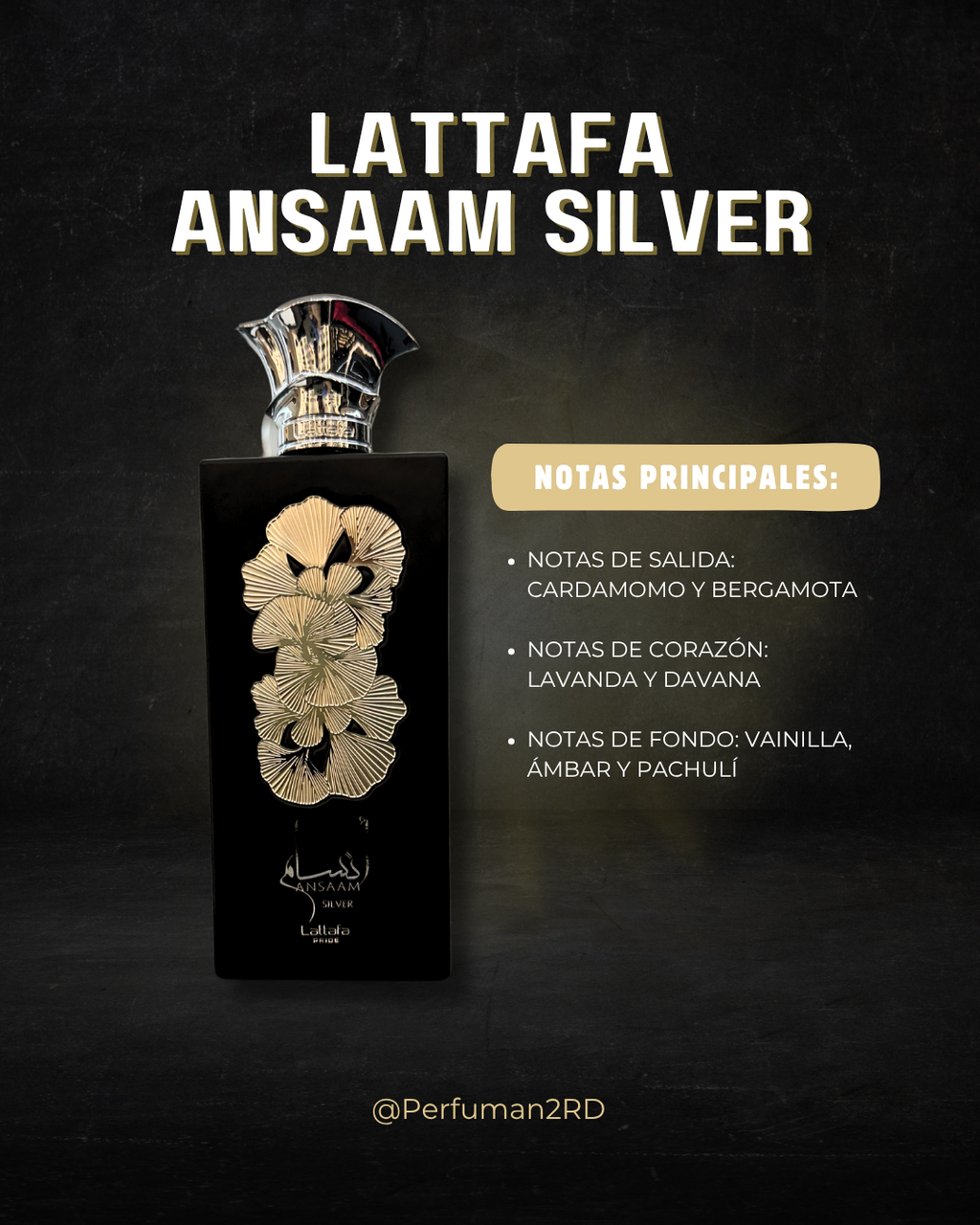Lattafa Ansaam Silver U EDP 3.4 oz