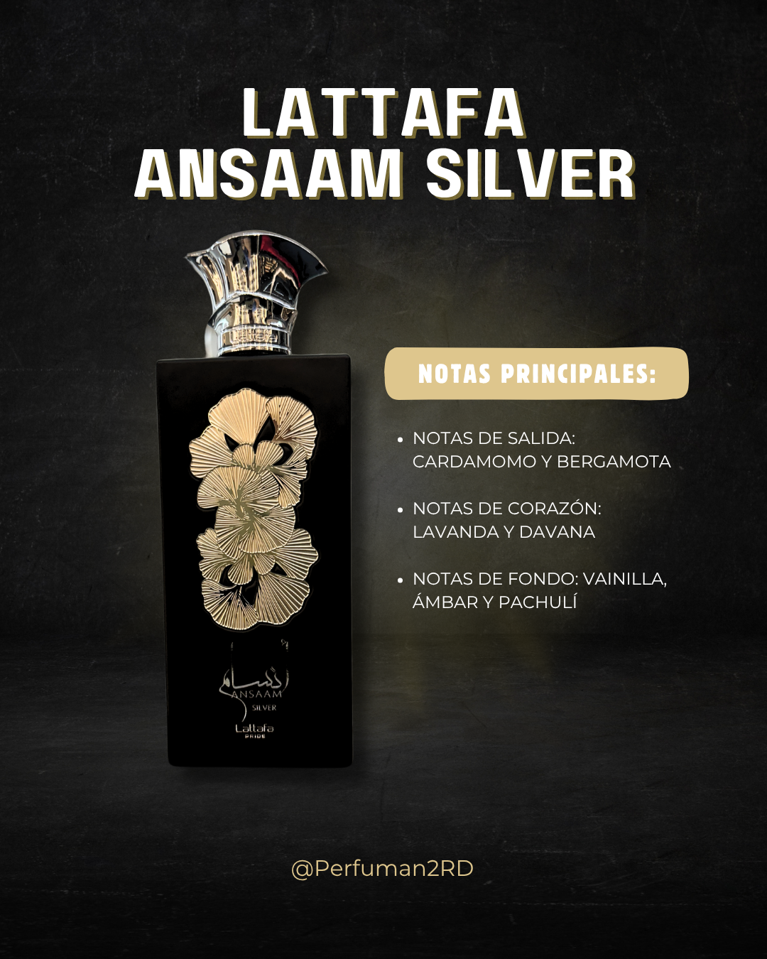 Lattafa Ansaam Silver U EDP 3.4 oz