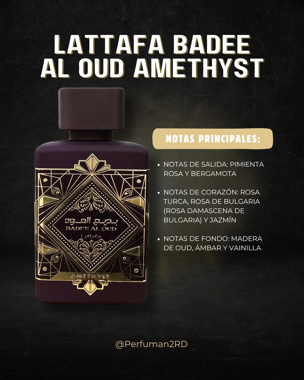 Lattafa Badee Al Oud Amethyst U EDP 3.4 oz