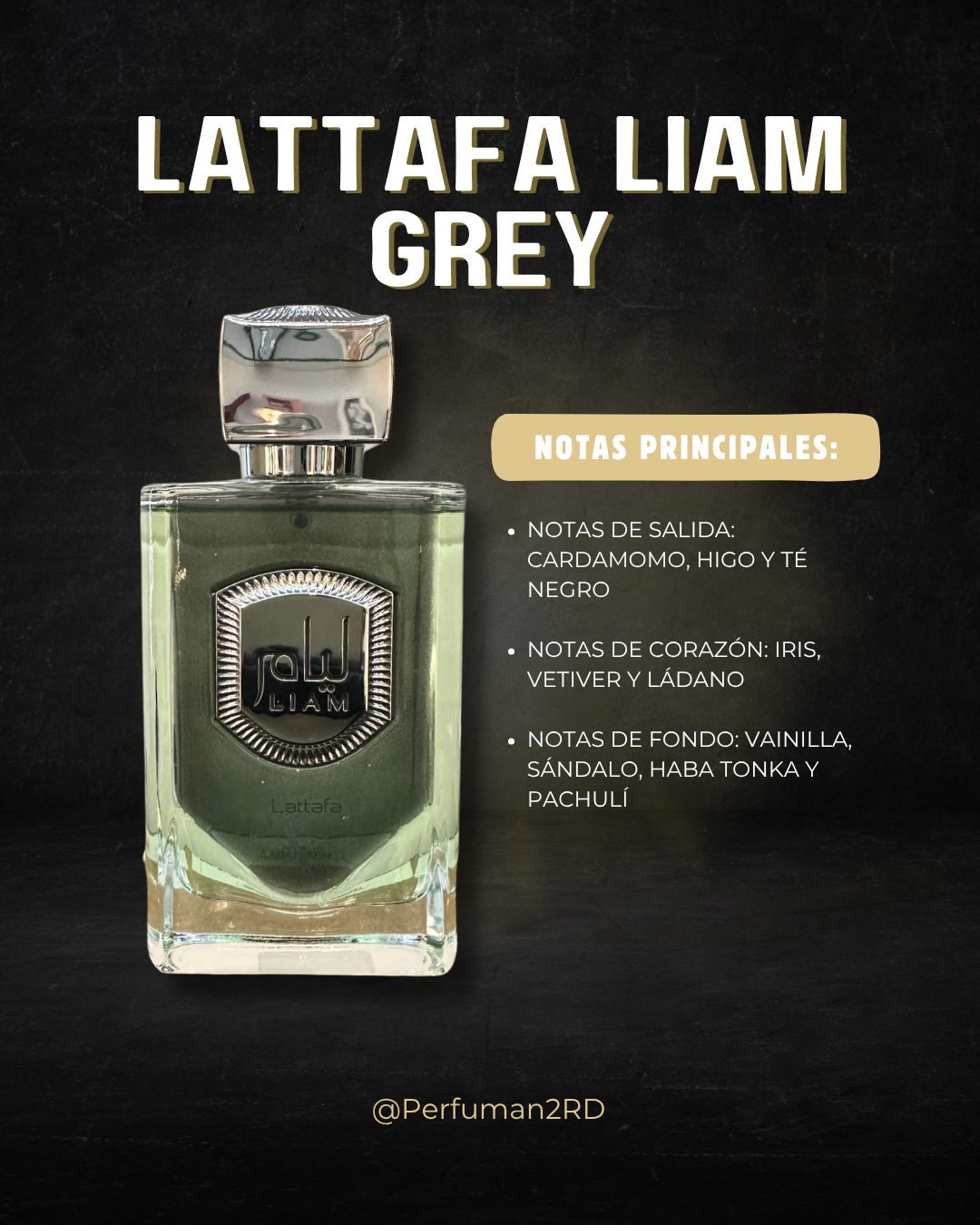 Lattafa Liam Grey U EDP 3.4 oz