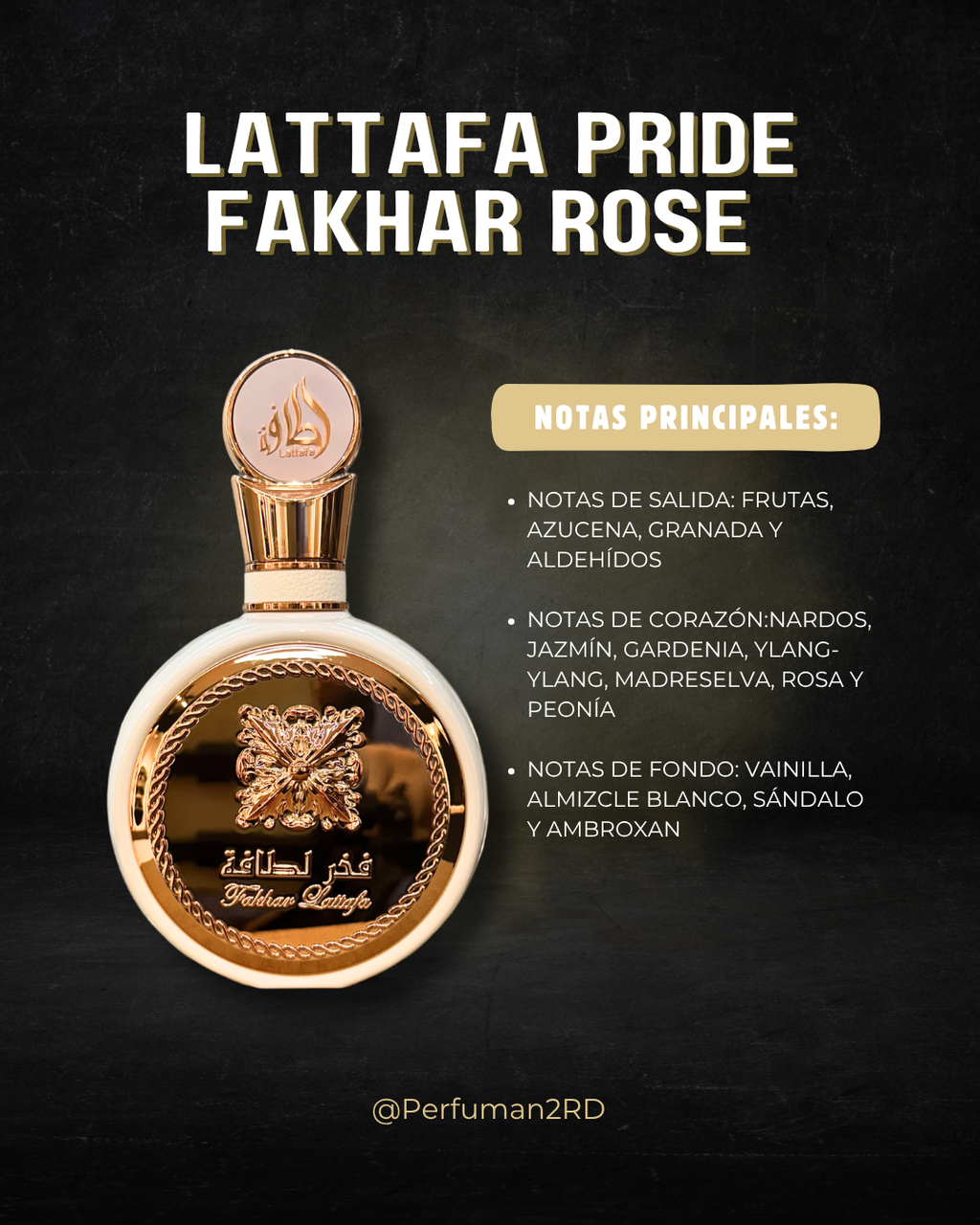 Lattafa Pride Fakhar Rose WEDP 3.4 oz R
