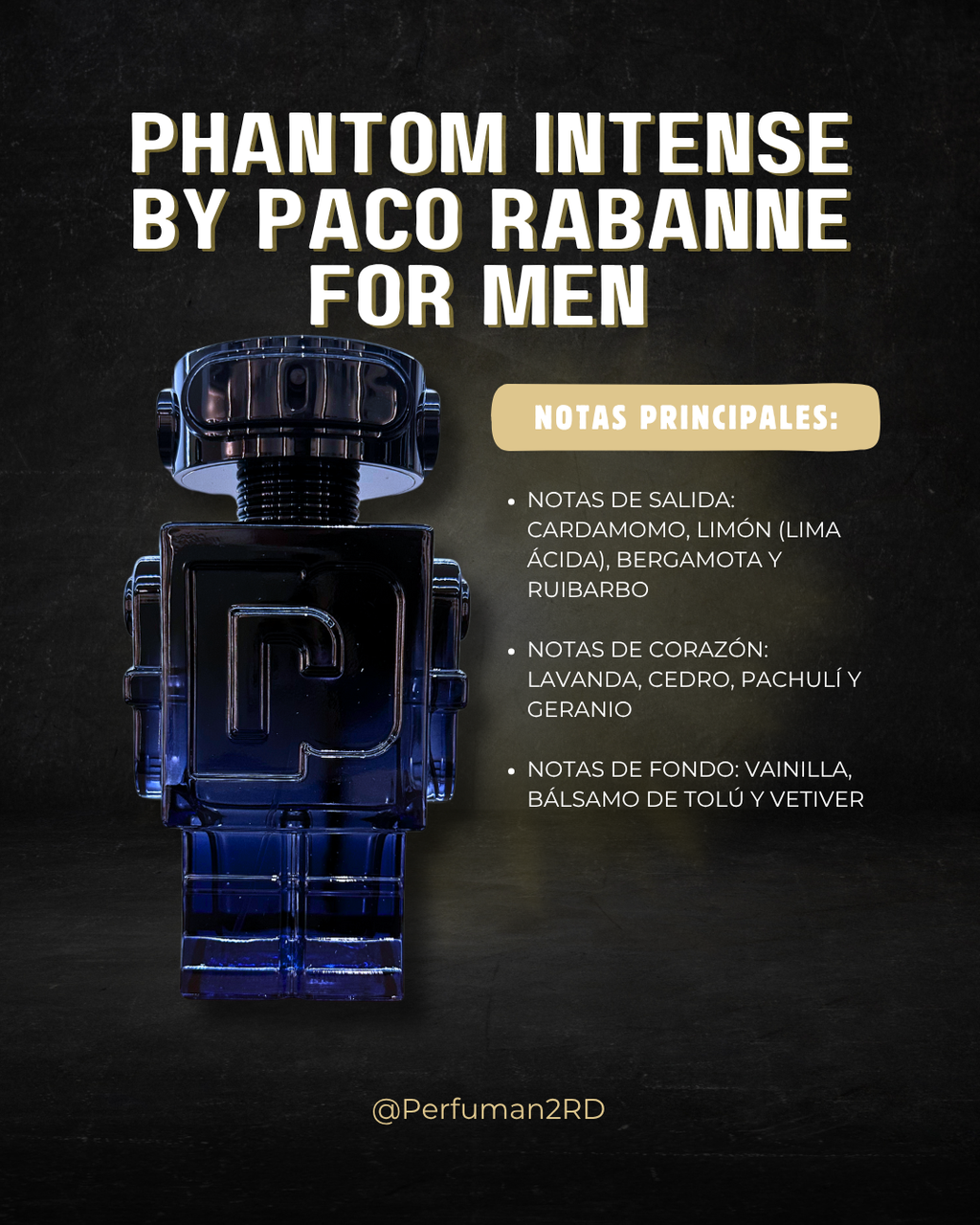Phantom Intense by Paco Rabanne for Men 3.4 oz