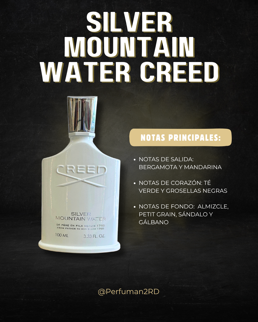 Decants Creed Silver Mountain Water 10ml